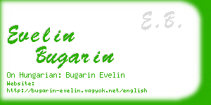 evelin bugarin business card